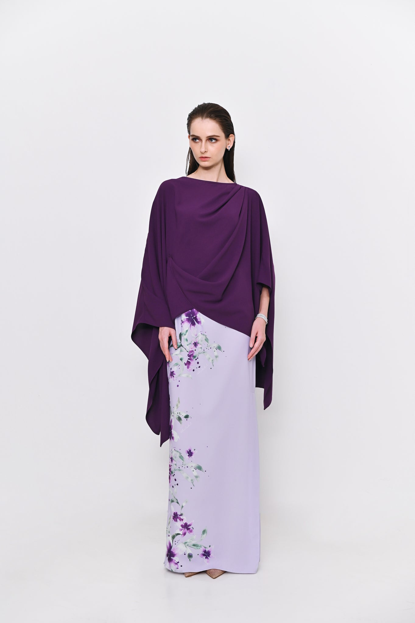 Inessa kaftan set in purple